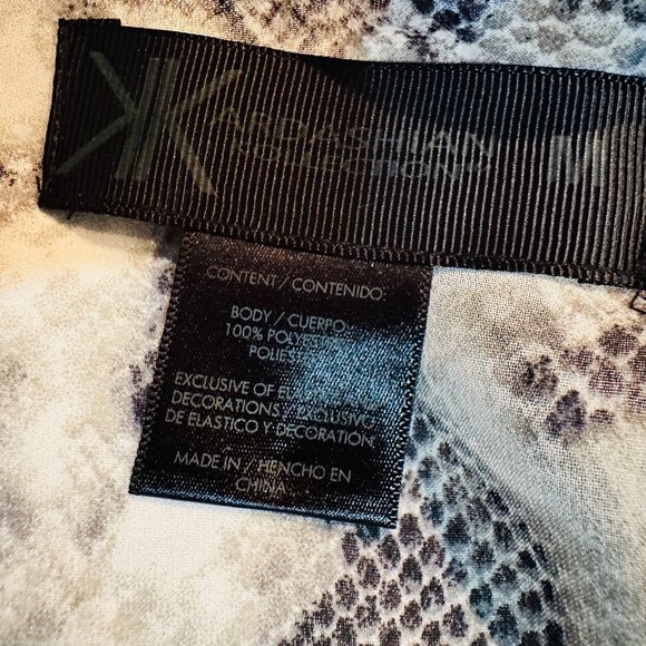 Kardashian Kolection Black & White Sheer Racerback Top, Size M - Picture 9 of 11